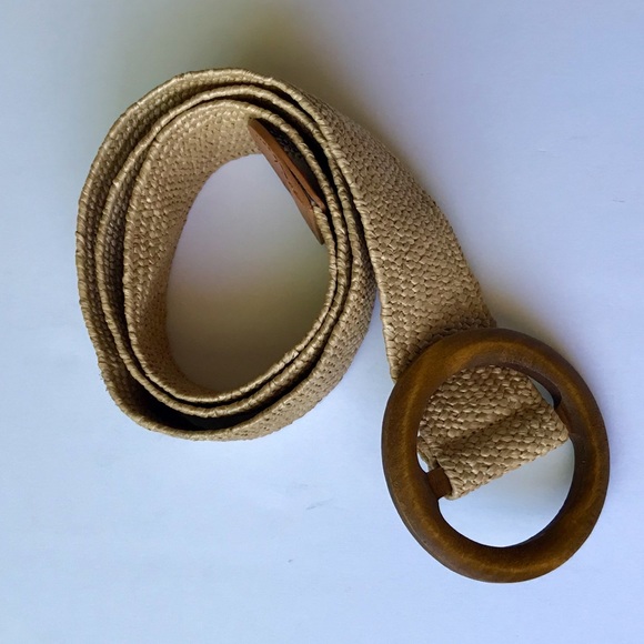 LINEA PELLE STRAW STRETCH BELT NWT SIZE M/L - Picture 4 of 6